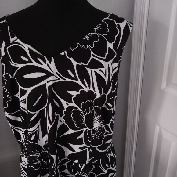 london times black and white dress
